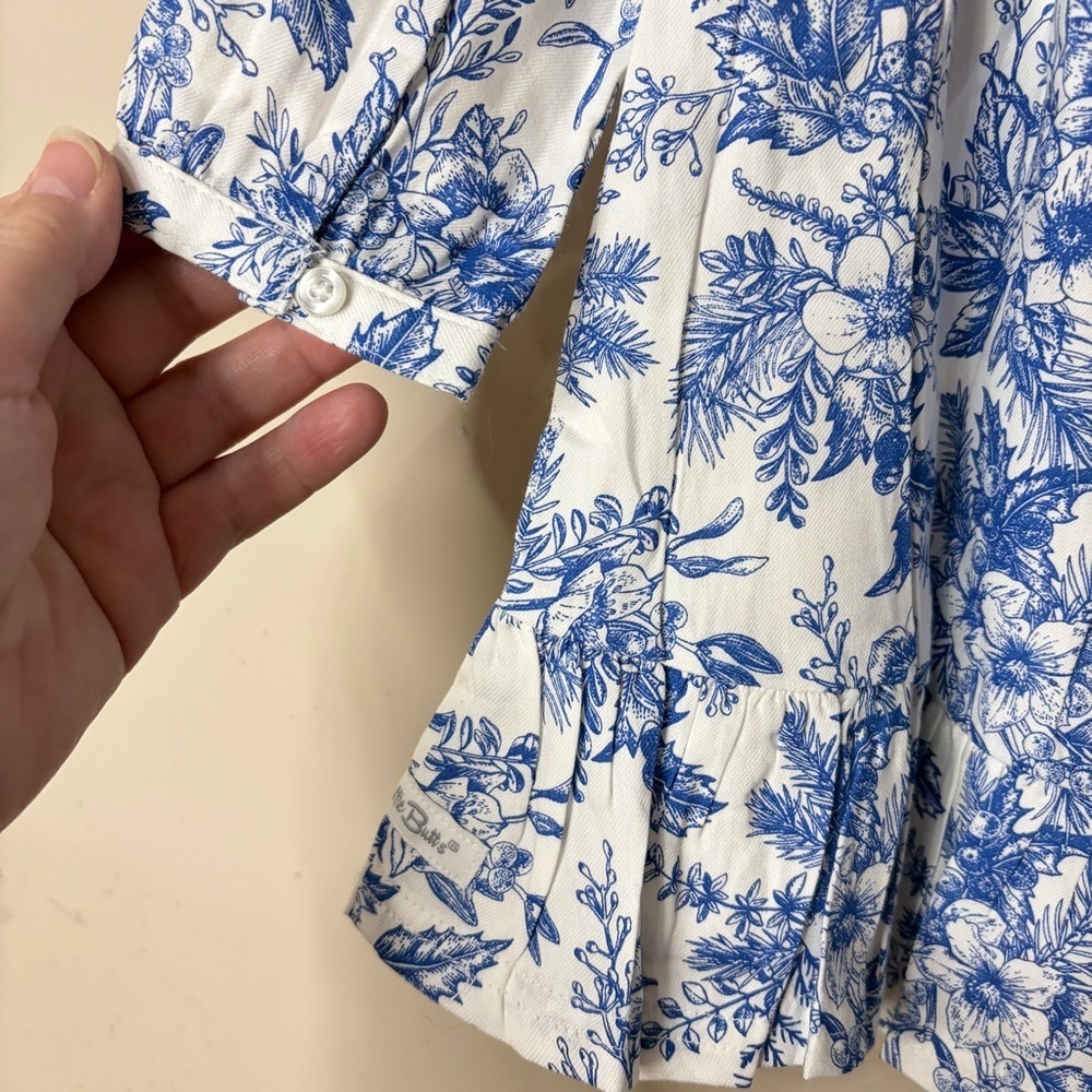 NWT RUFFLE BUTTS Winter Bliss Toile Ruffle Hem Dress, 2T - Picture 7 of 12